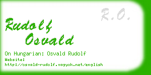 rudolf osvald business card